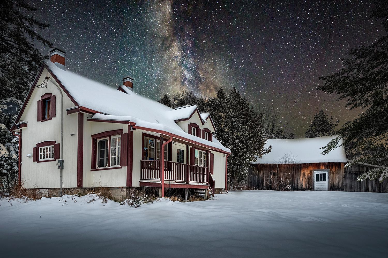Ancestral Wooden Chalet - St-Gabriel De Brandon Mandeville Exteriör bild
