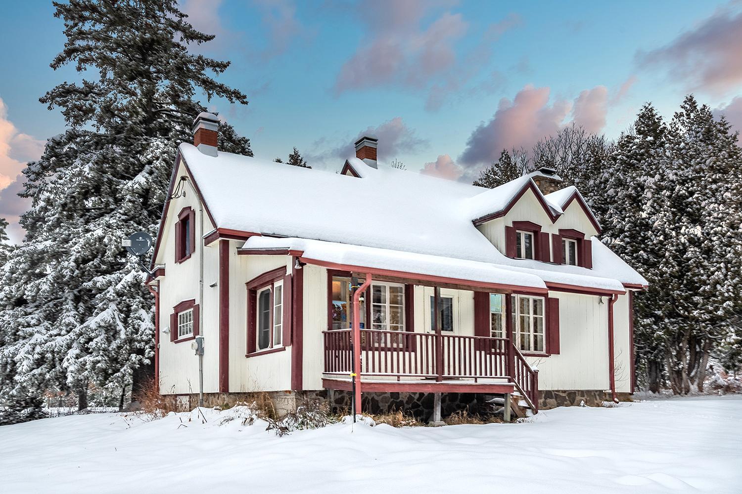 Ancestral Wooden Chalet - St-Gabriel De Brandon Mandeville Exteriör bild